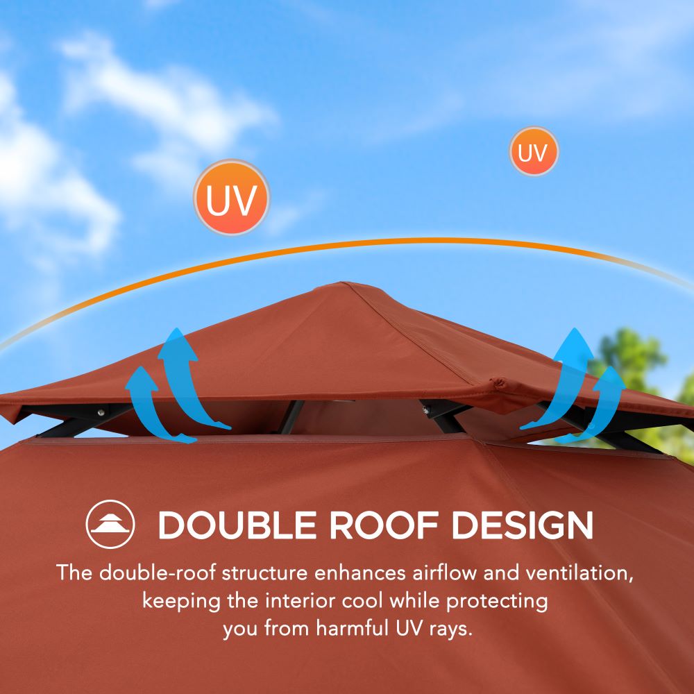 SUNJOY 5x8 Pop up Grill Gazebo with Magnetic LED Light and Carrying BagΒ