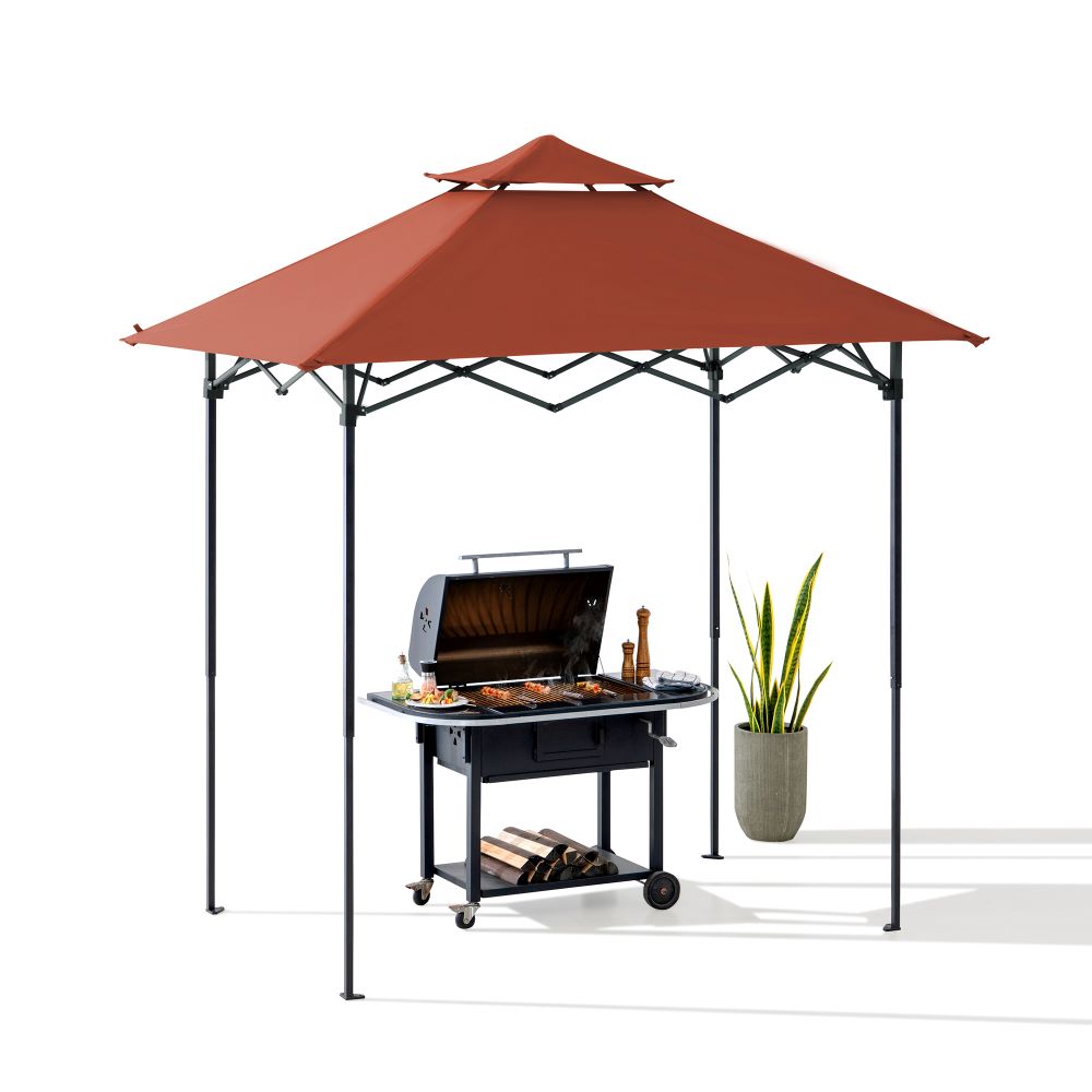 SUNJOY 5x8 Pop up Grill Gazebo with Magnetic LED Light and Carrying BagΒ
