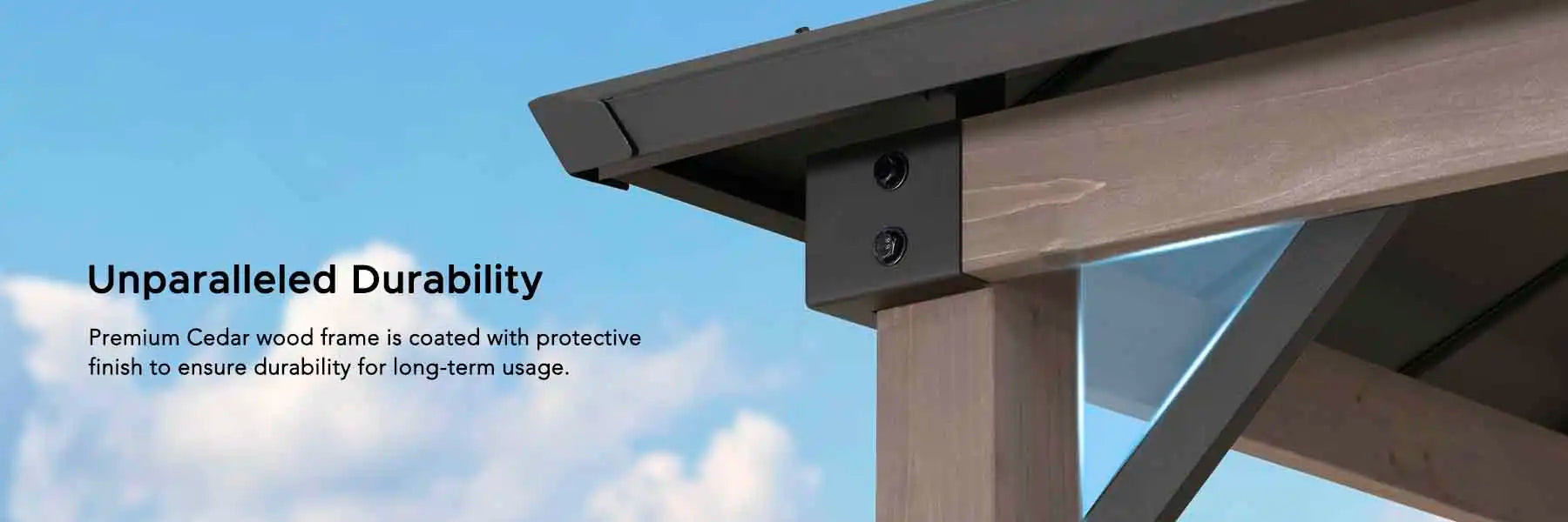 SUNJOY 8x12 Black Hardtop Grill Gazebo with Electrical Outlets and Shelves