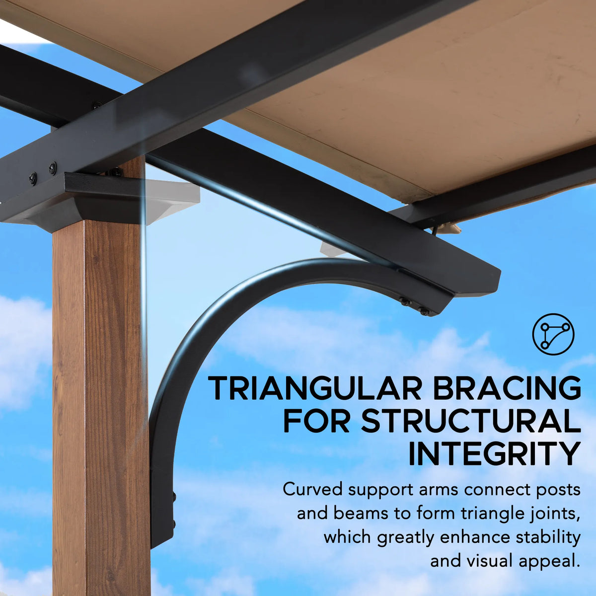 Arcadia Arched Canopy Pergola, 9x13