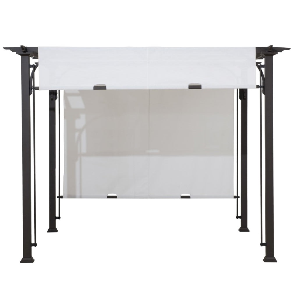 SUNJOY 10x10 White Pergola with Adjustable Canopy Roof