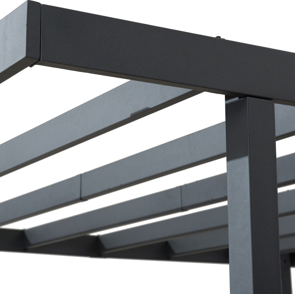 SUNJOY 10x12 Metal Garden Pergola Kit with Planters