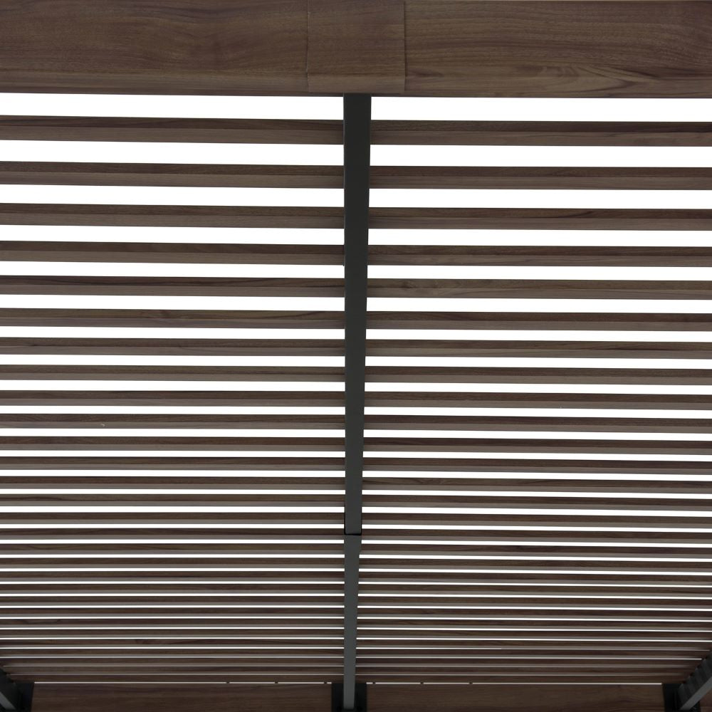 SUNJOY 10x12 Modern Metal Pergola Kit with Nature Wood Grain Finish