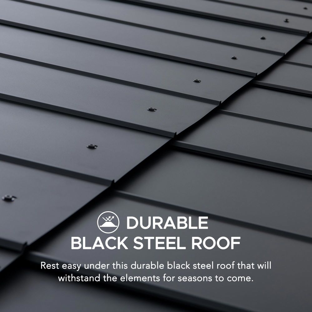 SUNJOY 10x12 Cedar Gazebo Pergola with Bar Shelves and Power Port.