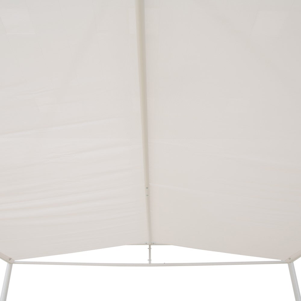 SUNJOY 10x10 Darkeford Metal Pergola with White Sling Fabric Canopy