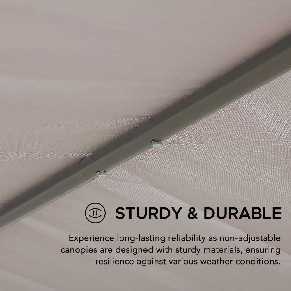 SUNJOY 10x10 Darkeford Metal Pergola with White Sling Fabric Canopy