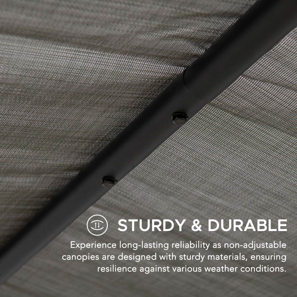 SUNJOY 10x10 Darkeford Metal Pergola with White Sling Fabric Canopy
