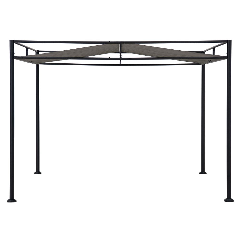 SUNJOY 10x10 Darkeford Metal Pergola with White Sling Fabric Canopy
