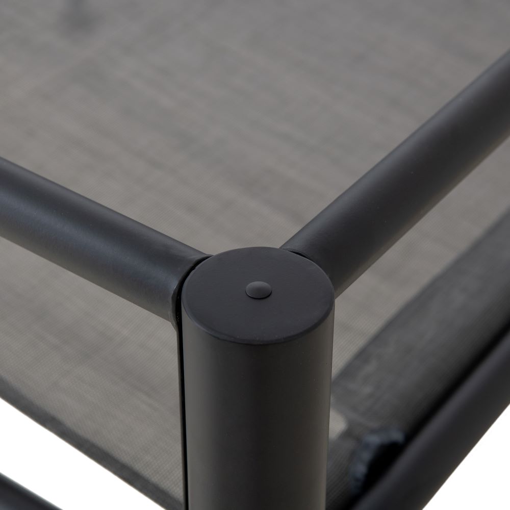 SUNJOY 10x10 Darkeford Metal Pergola with Black Sling Fabric Canopy