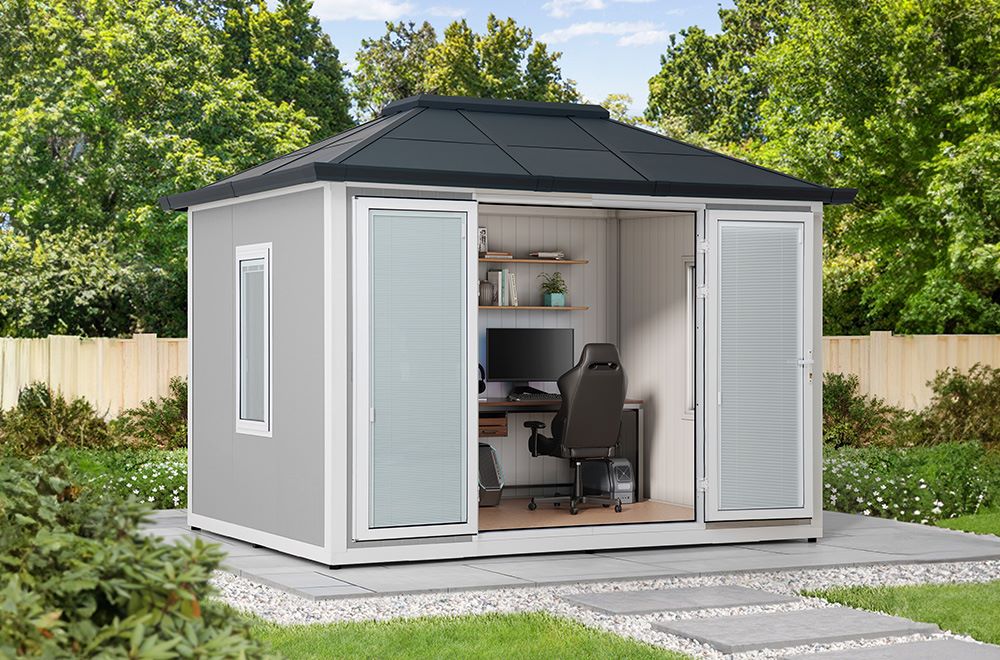 BEYOND SHED 10x12.6 Backyard Office Shed with Floors, Windows, and Lockable Doors