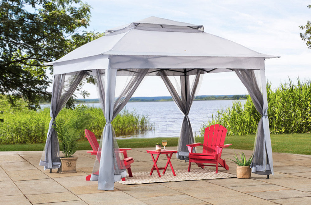 SUNJOY 11x11 Pop Up Gazebo Tent with Netting and Carry Bag