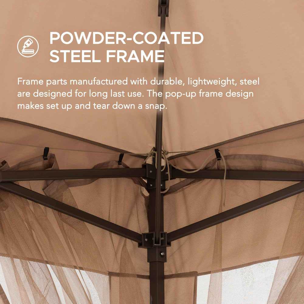 SUNJOY 11x11 Pop Up Gazebo Tent with Netting and Carry Bag.