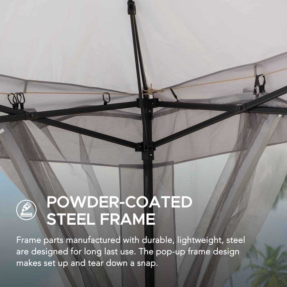 SUNJOY 11x11 Pop Up Gazebo Tent with Netting and Carry Bag.