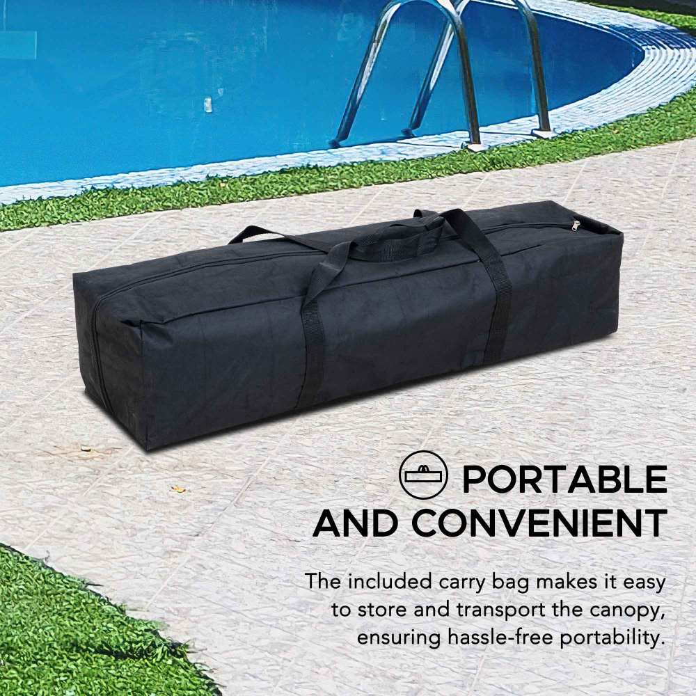 SUNJOY 10x10 Floating Pool Gazebo with PVC Floats and Carry Bag - Navy