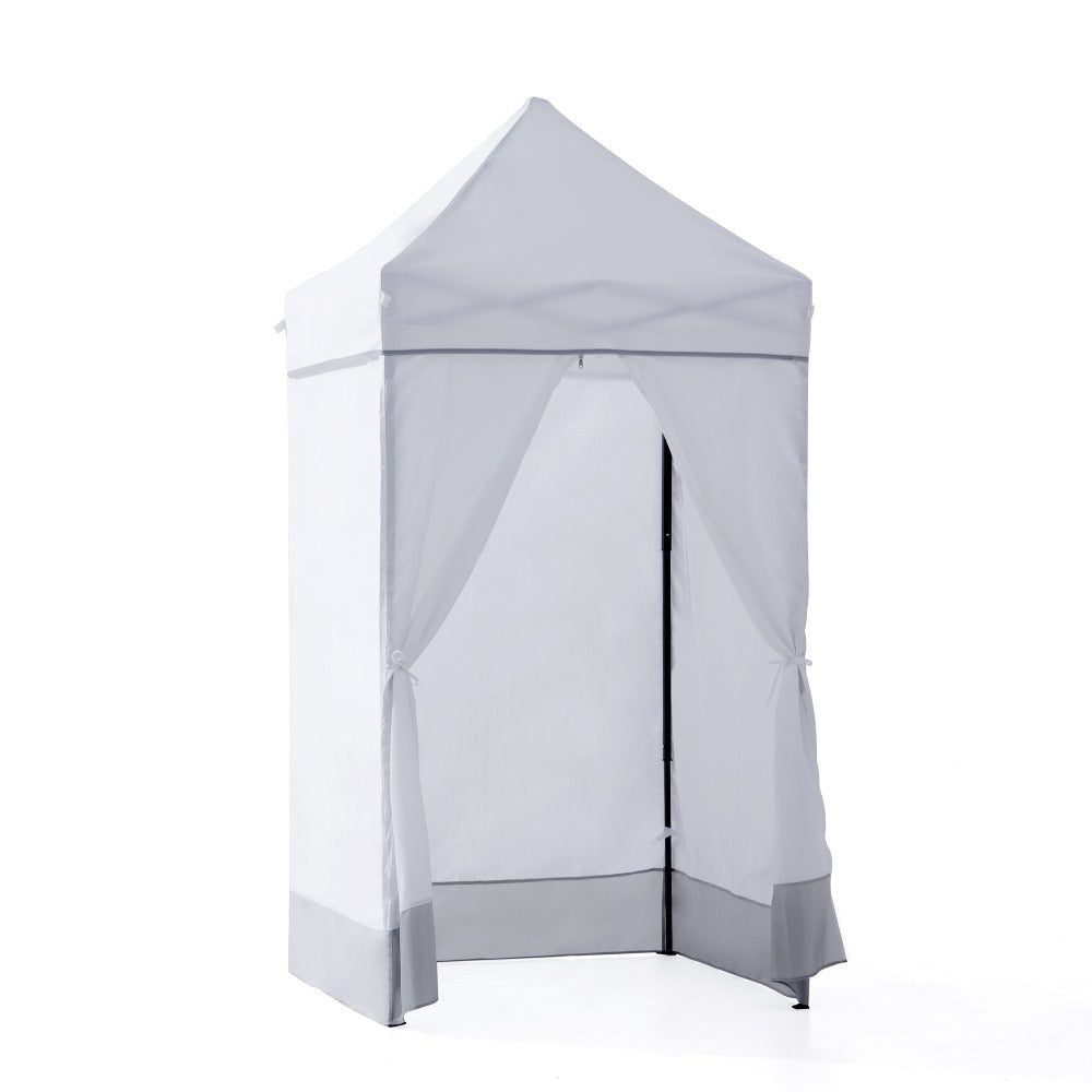 Sunjoy 4x4 Pop-Up Canopy Tent, Outdoor Instant Pop-Up Gazebo with Sidewalls - Grey