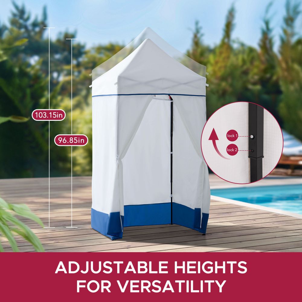 SUNJOY 4x4 Pop-Up Canopy Tent, Outdoor Tool-Free Pop-Up Gazebo with Sidewalls - Navy