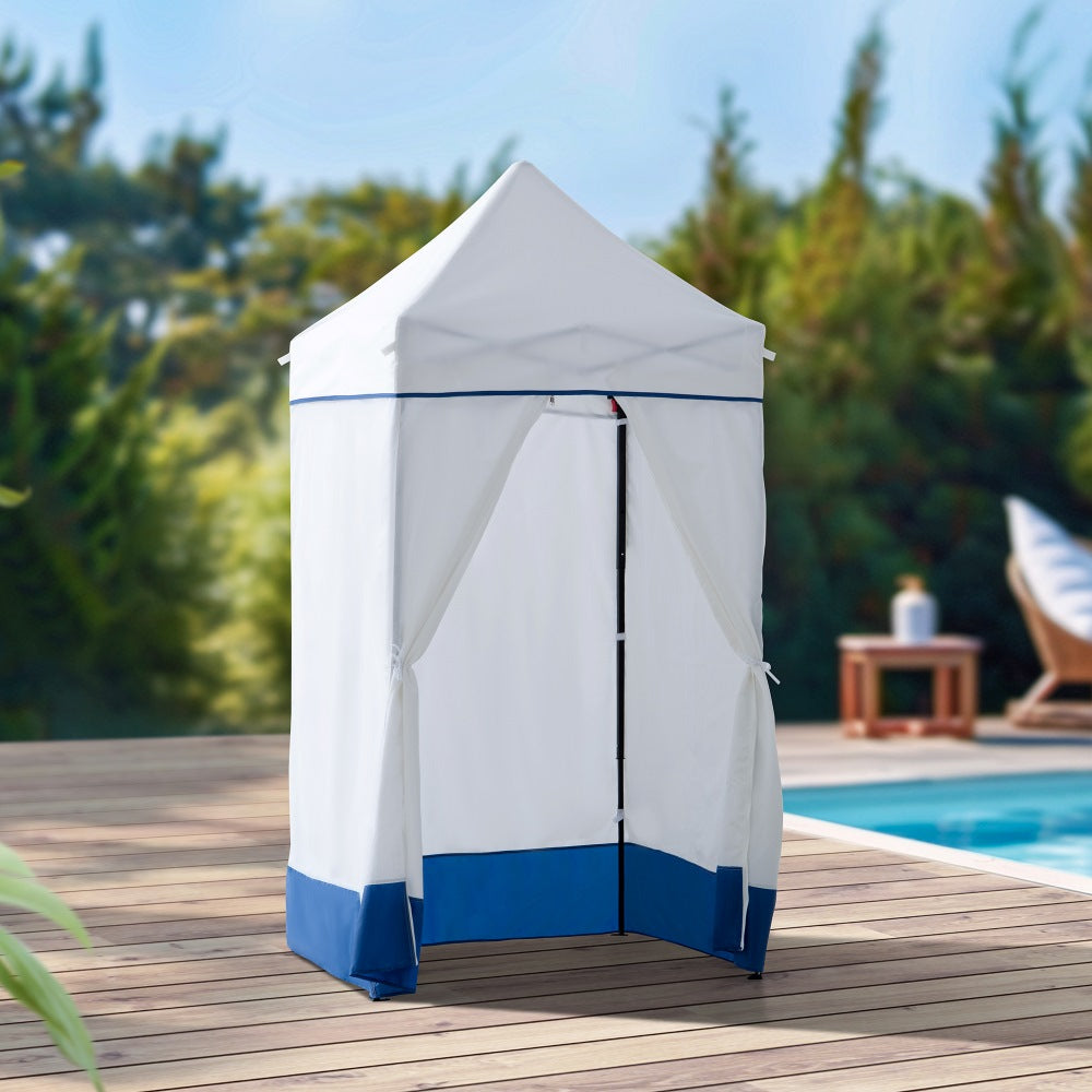 SUNJOY 4x4 Pop-Up Canopy Tent, Outdoor Tool-Free Pop-Up Gazebo with Sidewalls - Navy