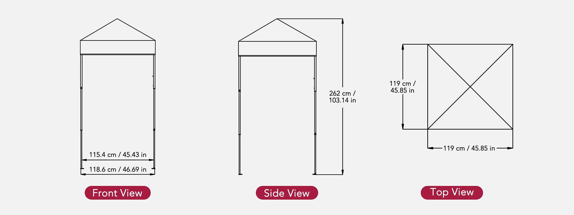 SUNJOY 4x4 Pop-Up Canopy Tent, Outdoor Tool-Free Pop-Up Gazebo with Sidewalls - Navy