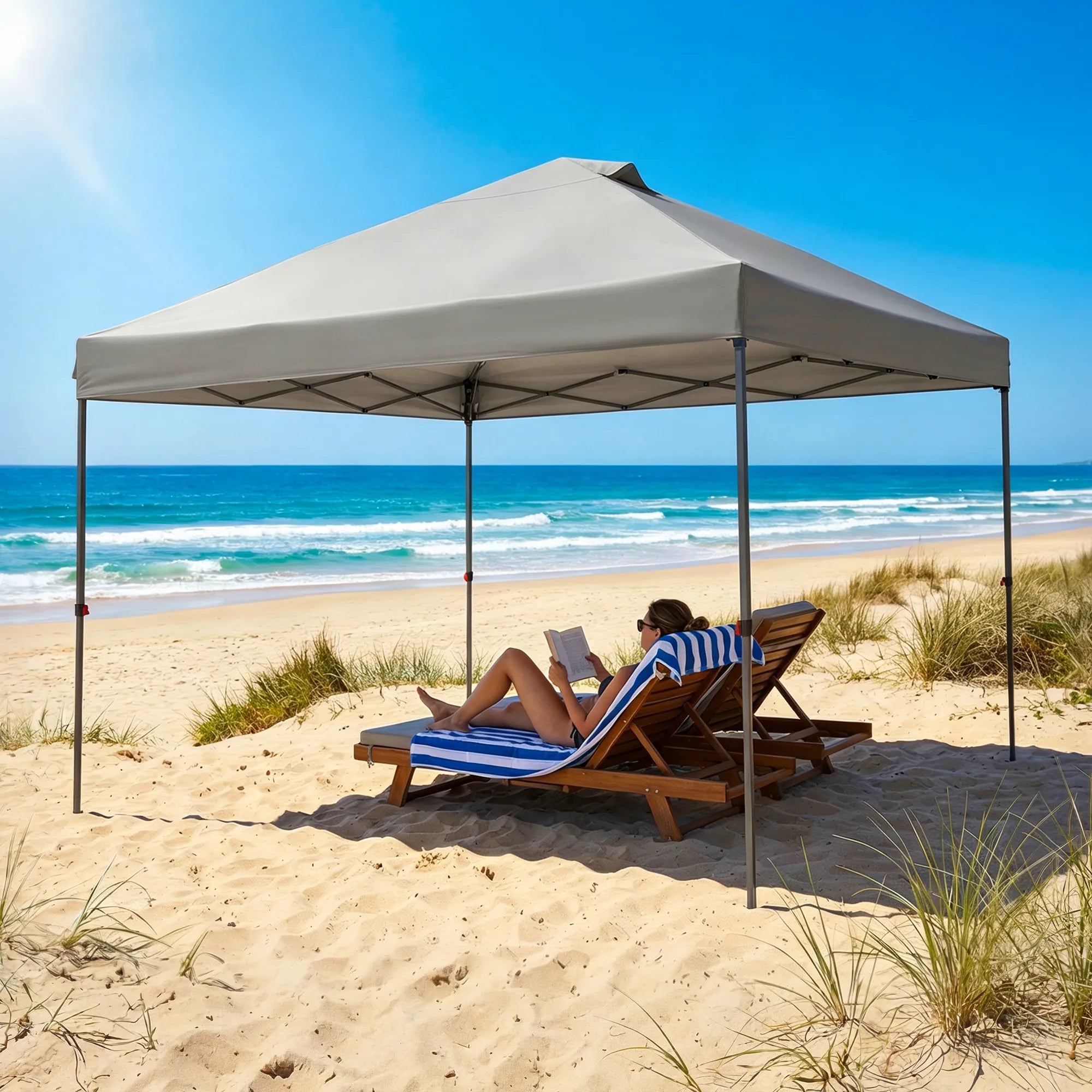 Solis Glow Instant Gazebo, 10Γ10 - Slate Gray