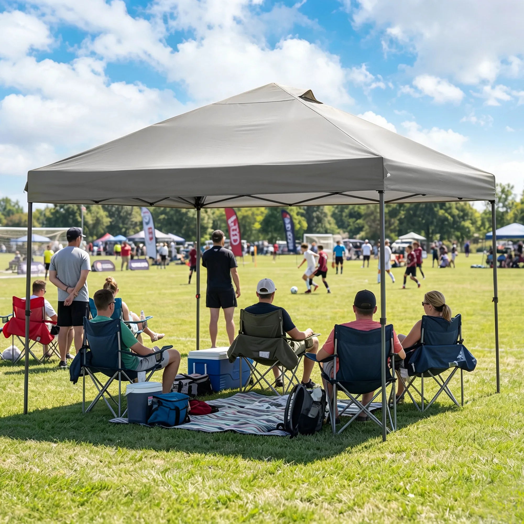 Solis Glow Instant Gazebo, 10Γ10 - Slate Gray