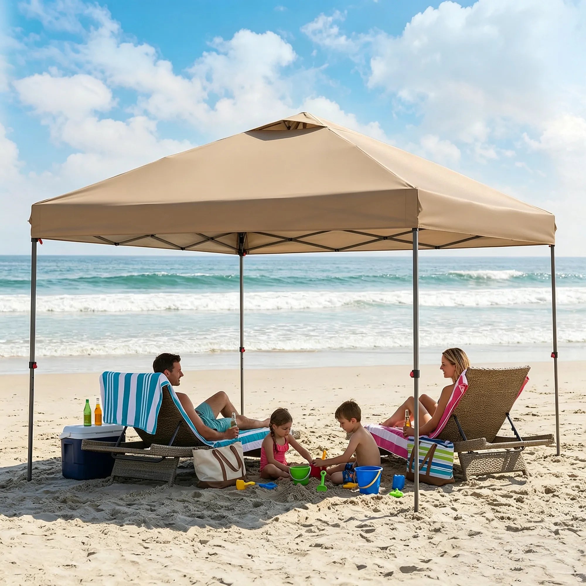 Solis Glow Instant Gazebo, 10Γ10 - Desert Taupe