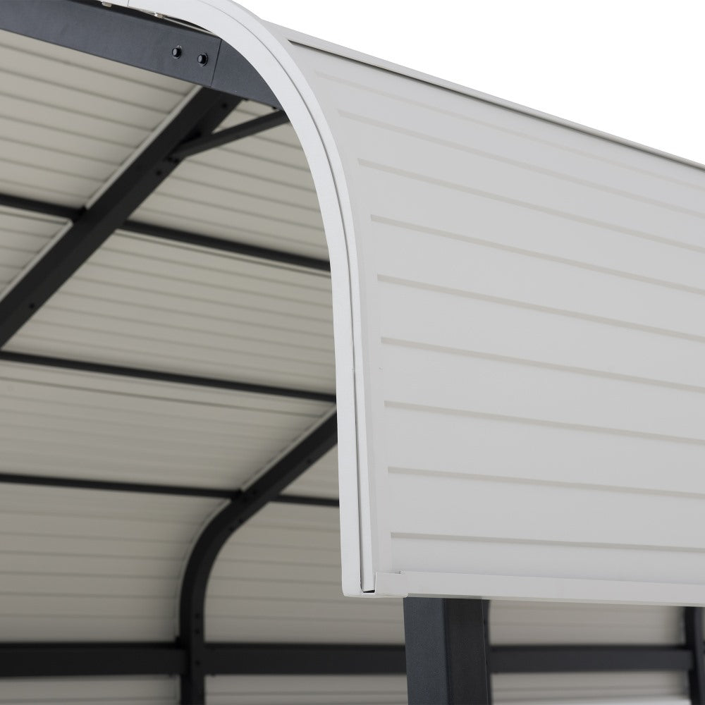 SUNJOY 12x20 Heavy Duty Metal Carport Gazebo with Ceiling Hook