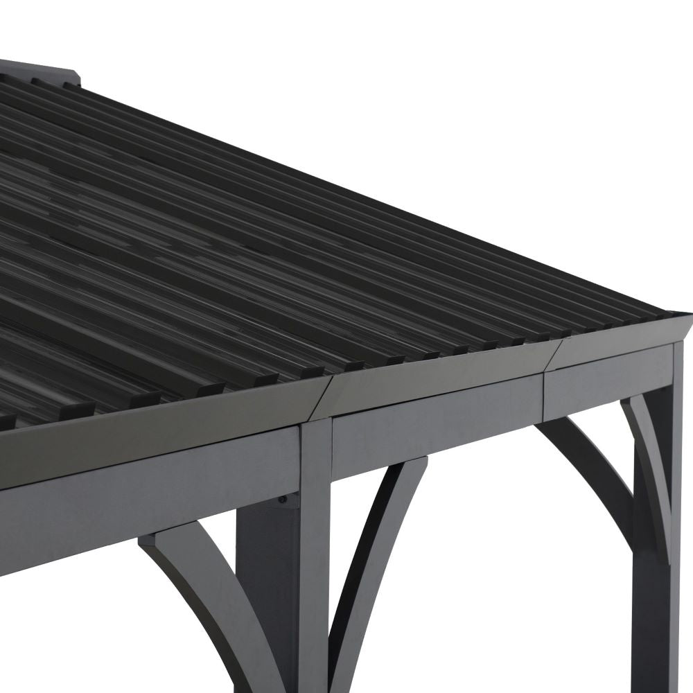 SUNJOY 20x14 Steel Carport Sturdy Gazebo with 2 Ceiling Hooks