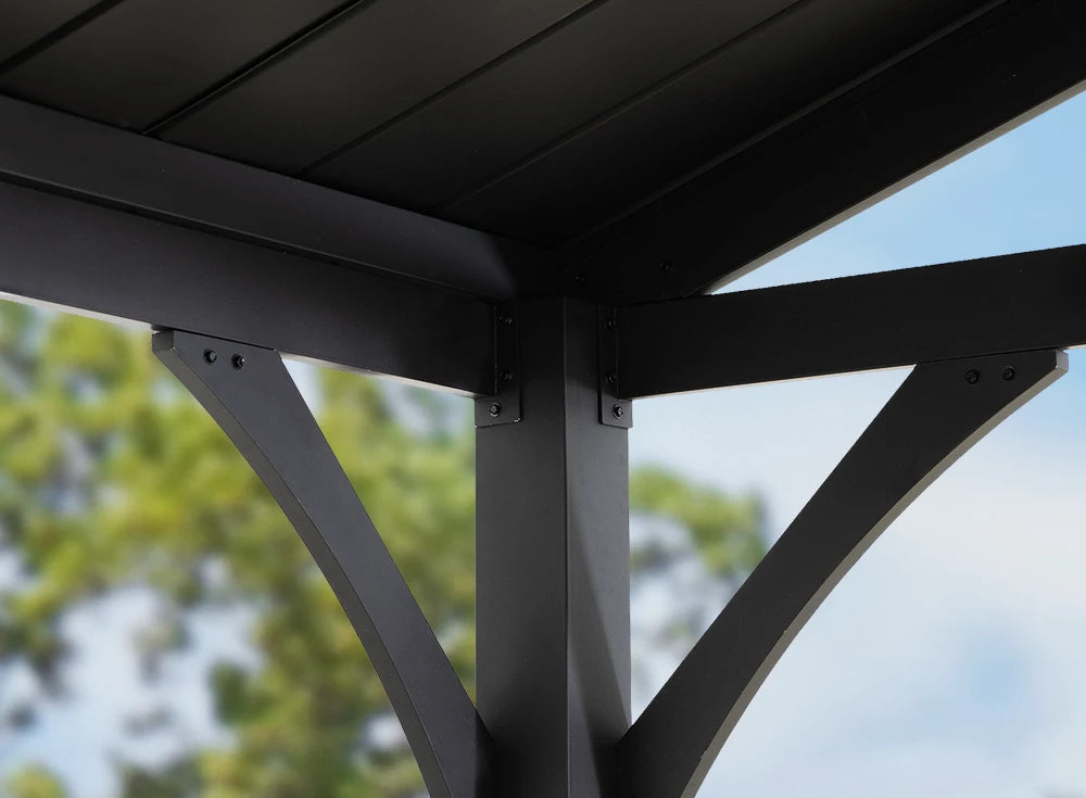 SUNJOY 20x14 Steel Carport Sturdy Gazebo with 2 Ceiling Hooks