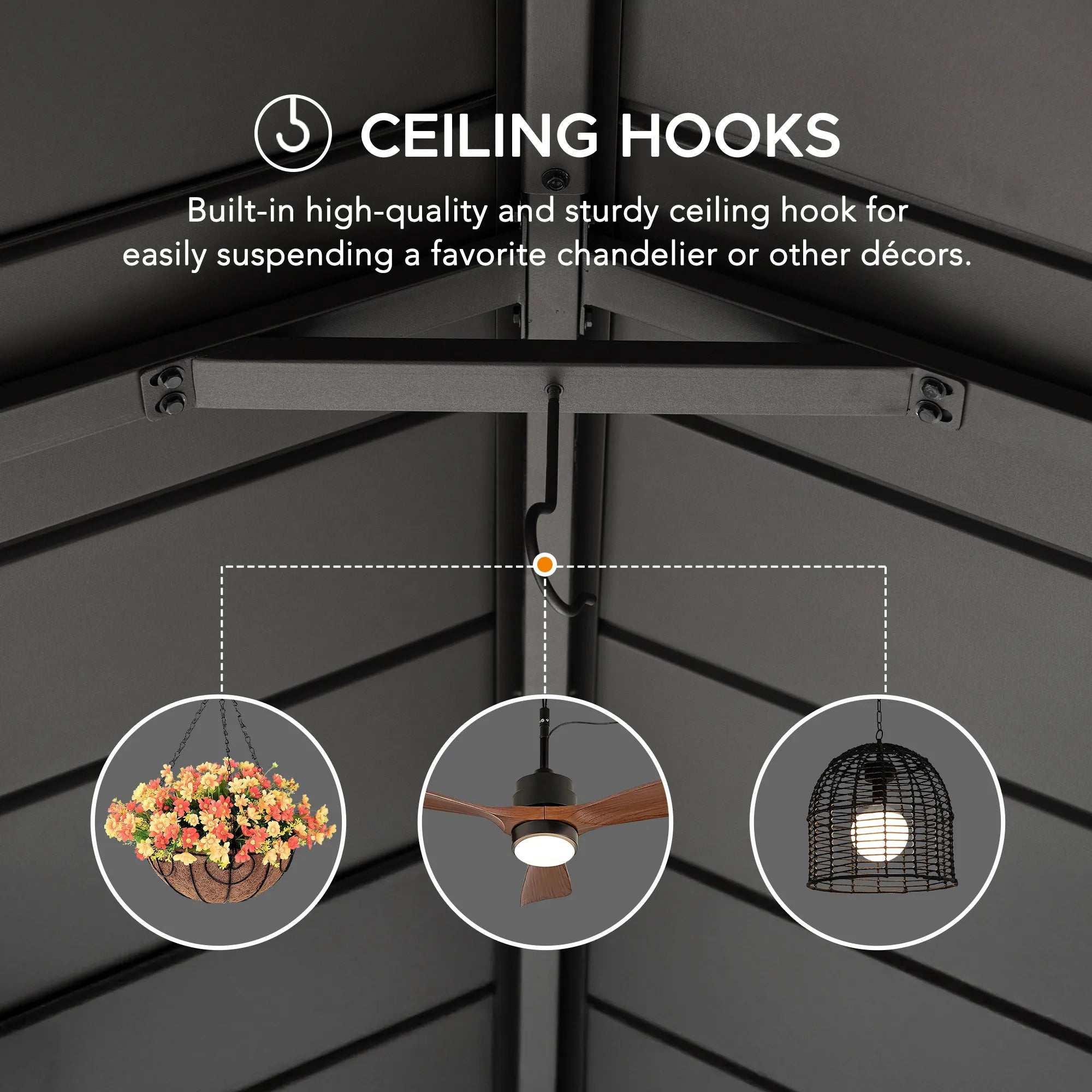 SUNJOY Newville 10x20 Wood Carport with Privacy Wall and Rain Gutter