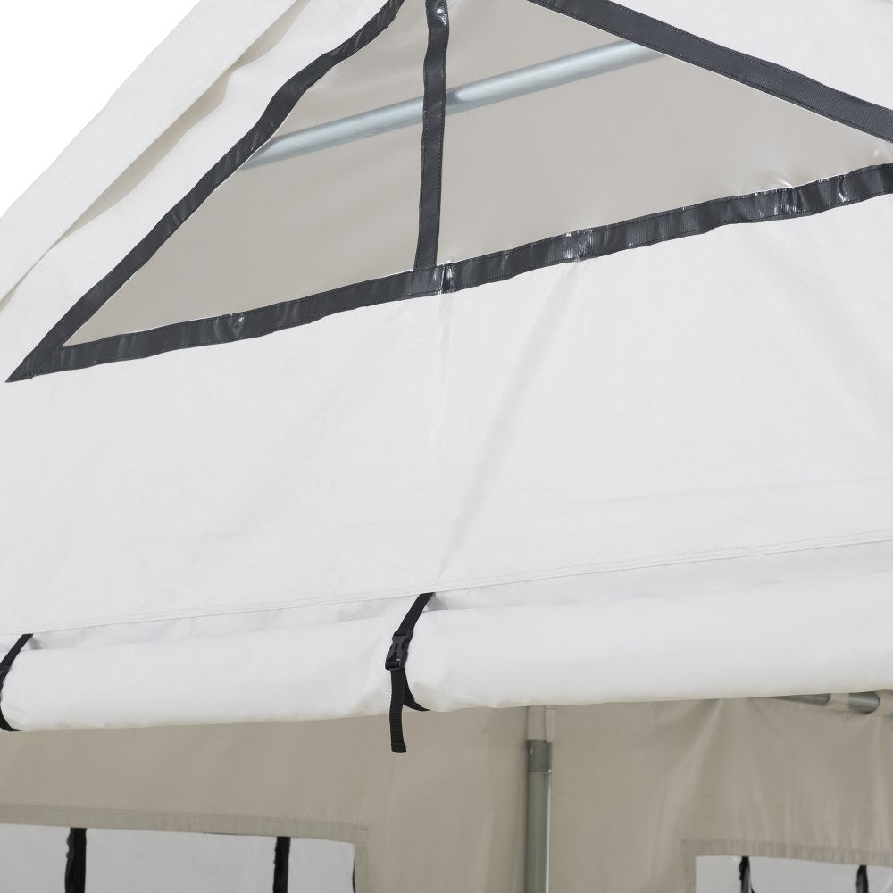 SUNJOY 12x30 Sundale Party Tent with 8 Removable PE Windows and 2 Roll-up Side Walls