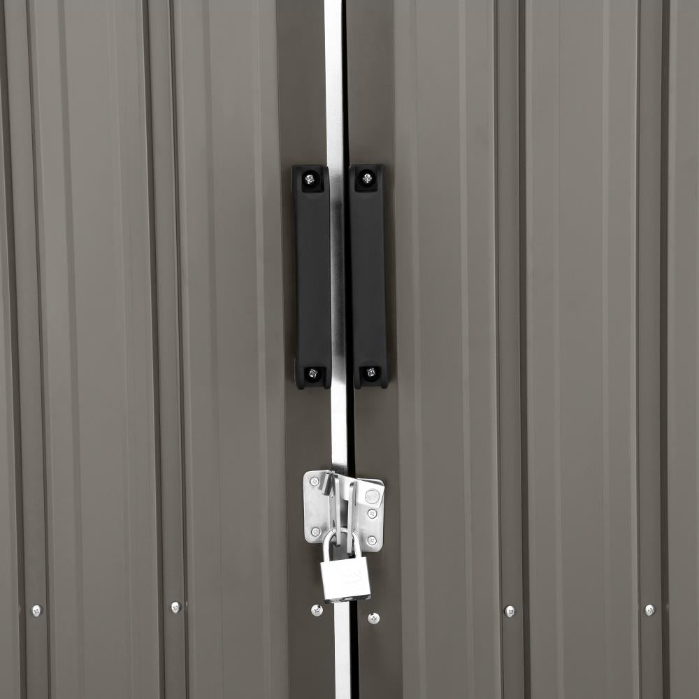 SUNJOY 10x20 Storage Shed Kits with Lockable Doors and Vents - Light Grey
