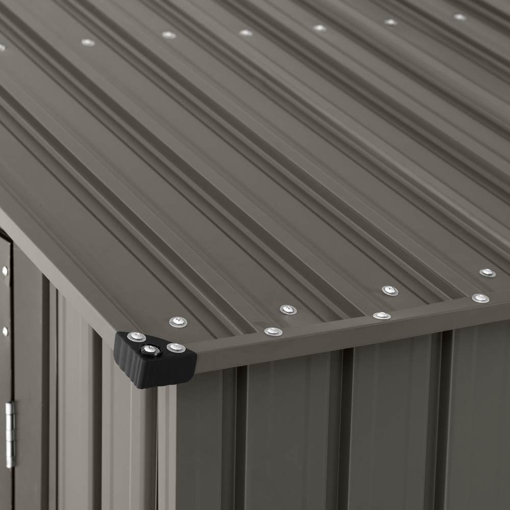 SUNJOY 10x20 Storage Shed Kits with Lockable Doors and Vents - Light Grey