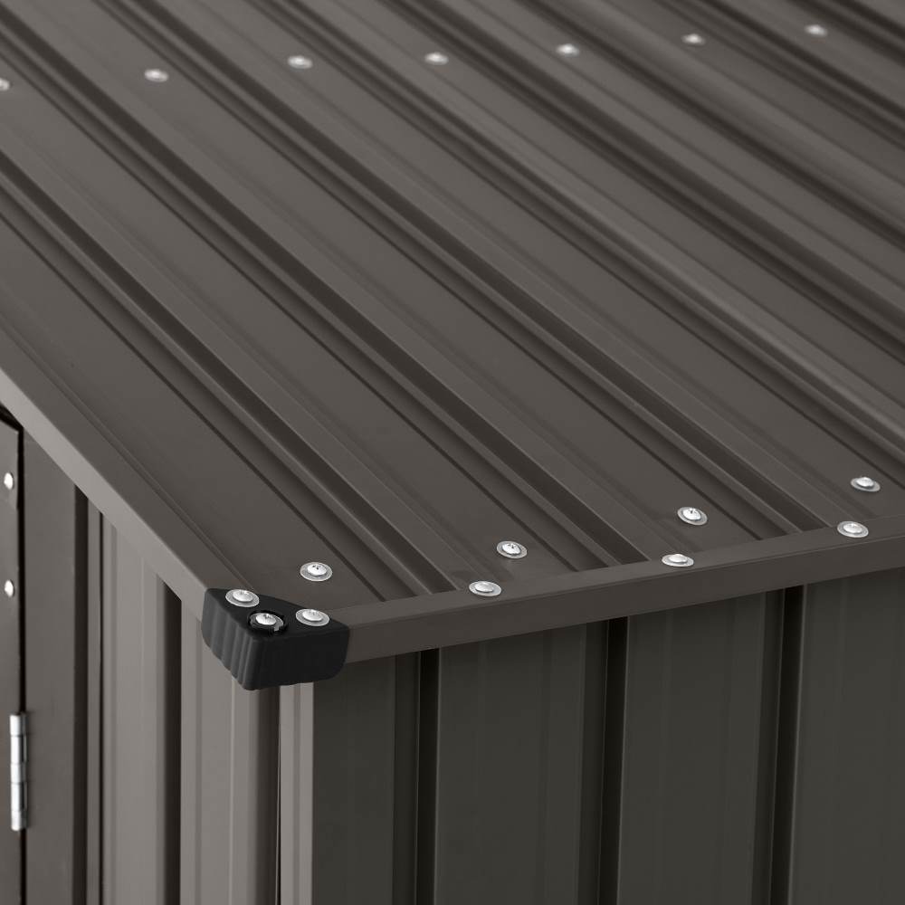 SUNJOY 10x20 Storage Shed Kits with Lockable Doors and Vents - Tan