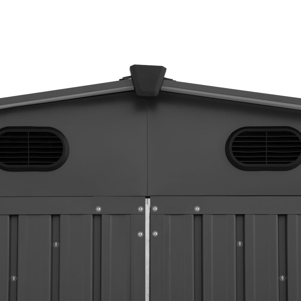 SUNJOY 13x20 Metal Shed Kits with Lockable Doors and Vents