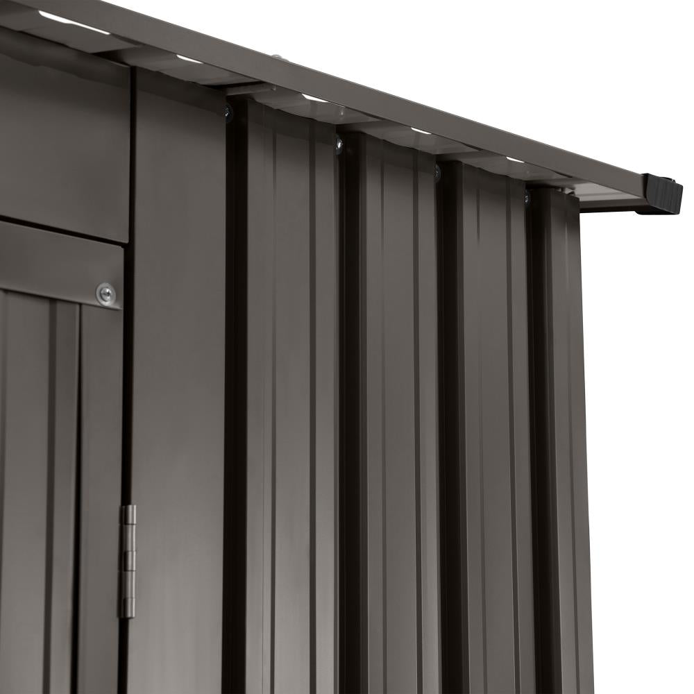 SUNJOY 13x20 Metal Shed Kits with Lockable Doors and Vents - Tan