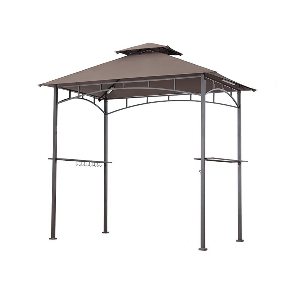 SUNJOY Sesame+Dark Brown Replacement Canopy For Led Lighted Grill Gazebo (5X8 Ft) L-GG001PST-F Sold At Wal-Mart US.