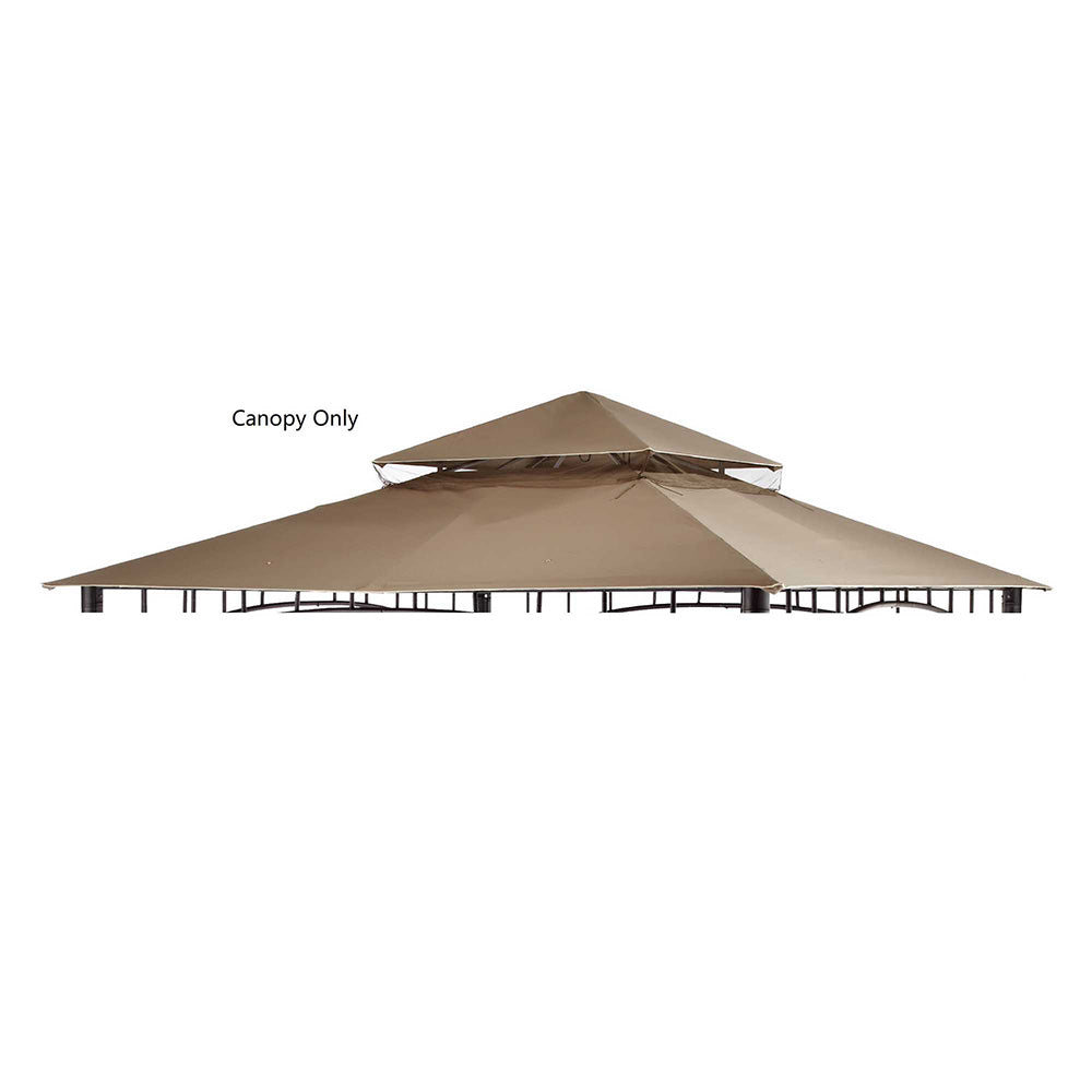 SUNJOY Khaki Replacement Canopy For Madaga Gazebo/Havana Gazebo (10X10