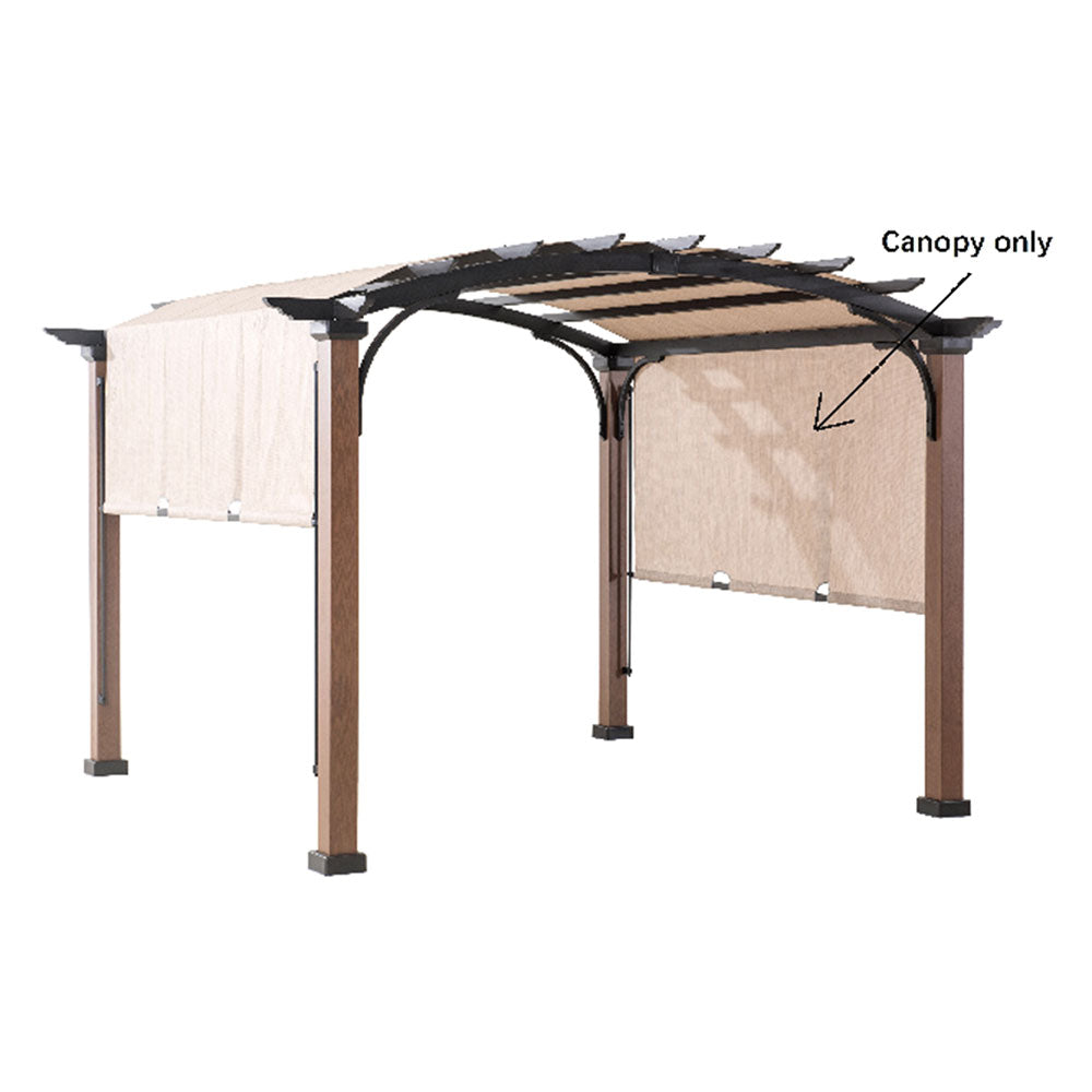 SUNJOY Tan Replacement Canopy For Woodgrain Pergola A106004800/A106000902/A106005900 Sold At Lowes/Rona/SunNest.