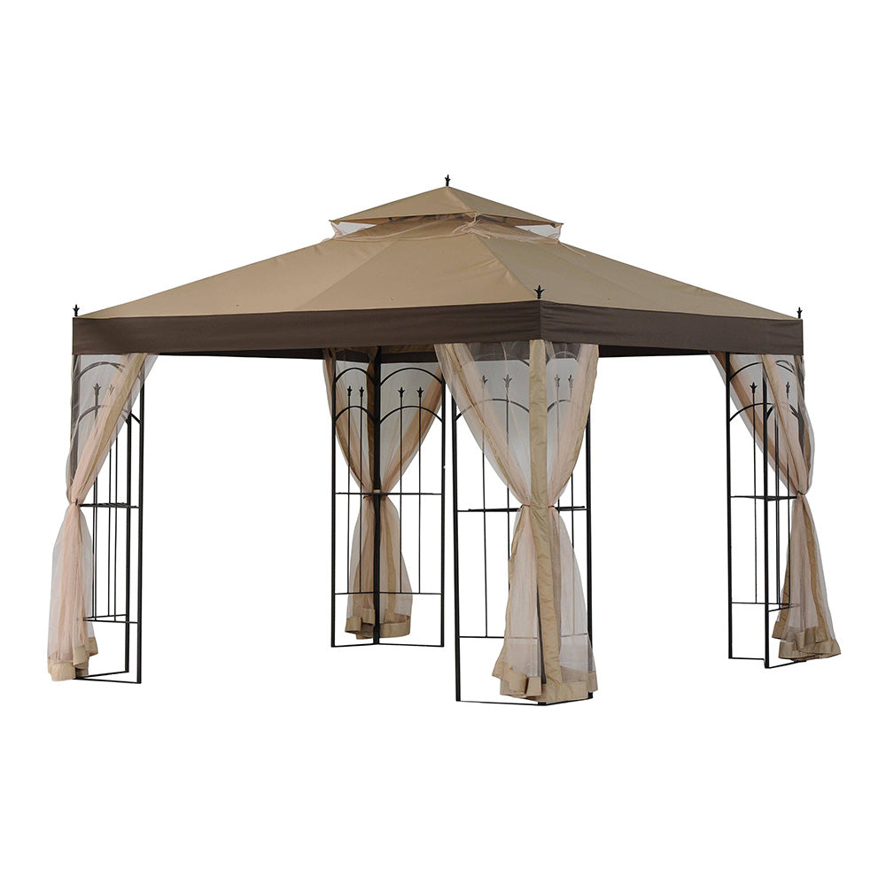 SUNJOY Golden+Dark Brown Replacement Canopy For Winslow Gazebo (10X10