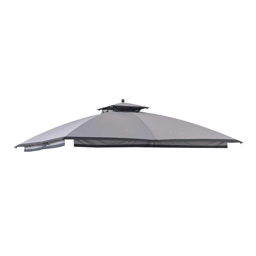 SUNJOY Dark Gray+Black Replacement Canopy For Grey domed roof Soft Top Gazebo A101001410 Sold At Lowe's & Rona.