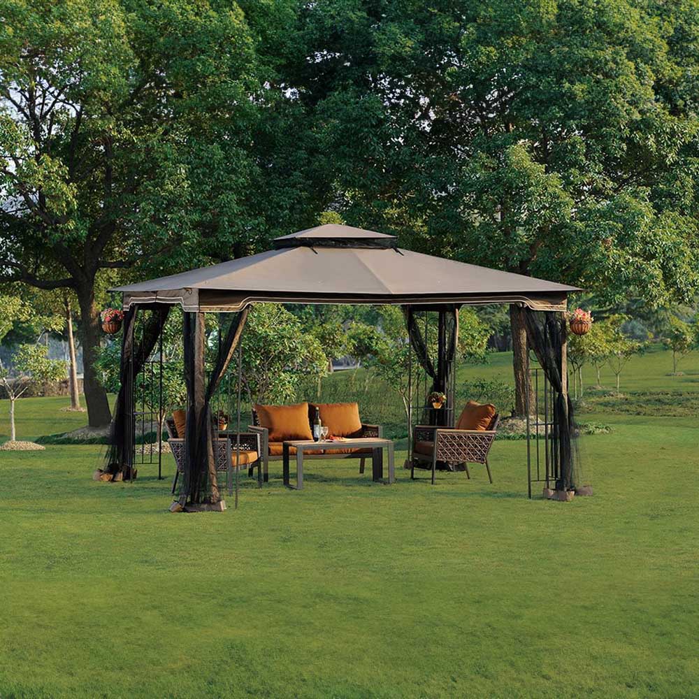 SUNJOY Light Brown Replacement Canopy For Regency II Gazebo (10x12 FT) L-GZ798PST Sold At OSJ.