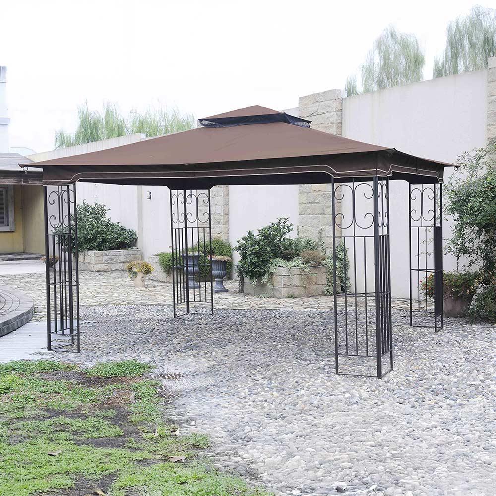 SUNJOY Light Brown Replacement Canopy For Regency II Gazebo (10x12 FT) L-GZ798PST Sold At OSJ