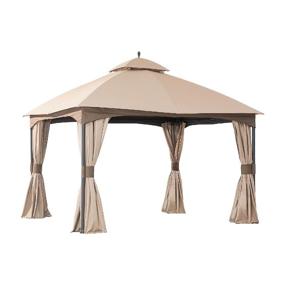 SUNJOY Sesame+Light Brown Replacement Canopy For Turnberry Domed Soft Top Gazebo (10X12 Ft) A101004500 Sold At Home Depot.
