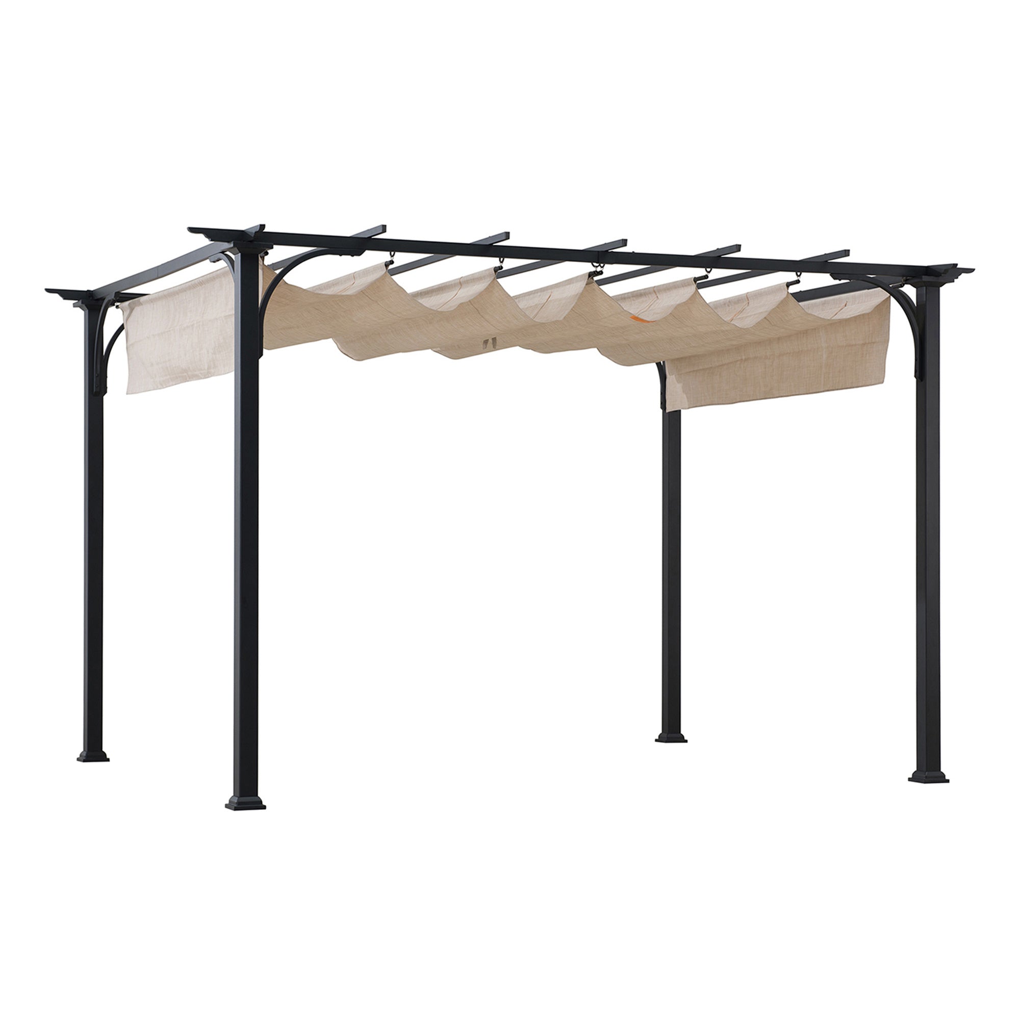 SUNJOY Beige Replacement Canopy For RetracTable Shade Pergola (9.5x11.5 Ft) A106005600/A106005610 Sold At SunNest.