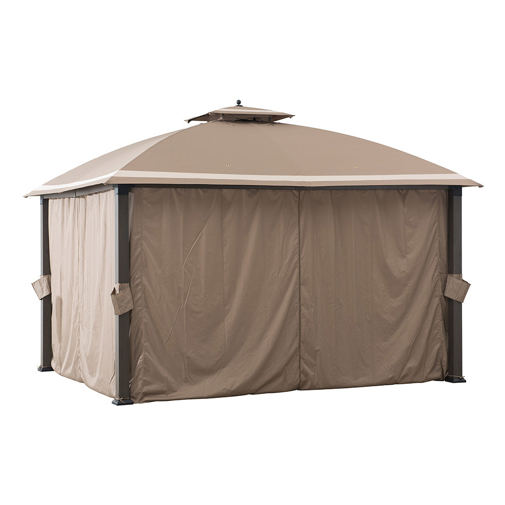 SUNJOY Khaki+Beige Replacement Curtain For Morley Soft Top Gazebo (10X12 Ft) A101007603 Sold At BigLots.