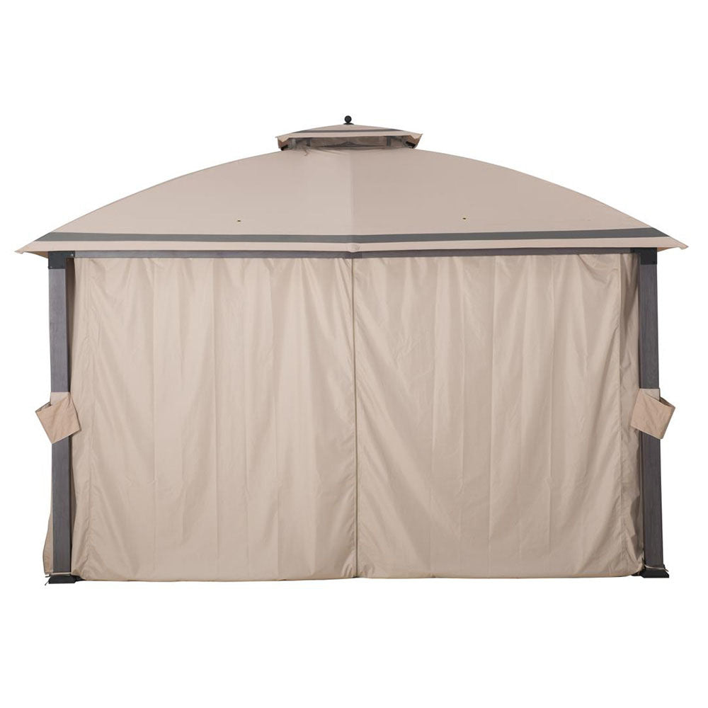 SUNJOY Beige+Dark Grey Replacement Curtain For Asheville Soft Top Gazebo (10x12 FT) A101007604 Sold At Big Lots.