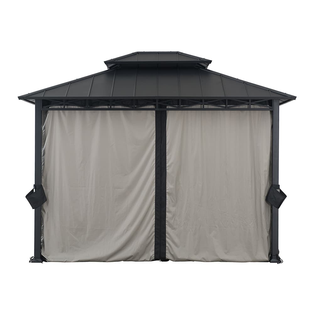SUNJOY Light Grey Replacement Curtain For Atherton V.1E Hard Top gazebo (10X12 Ft) A102010903/A102010904 Sold At BigLots.
