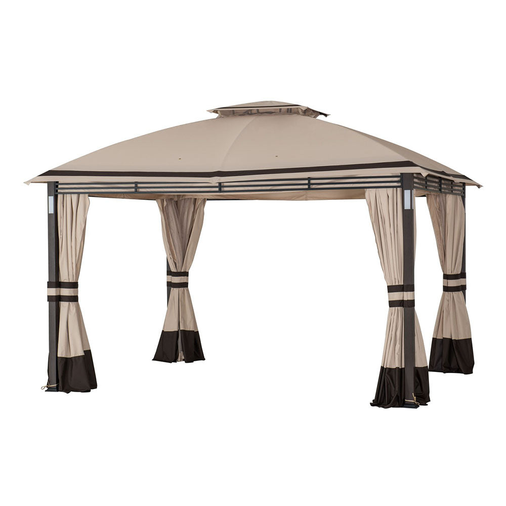 SUNJOY Beige Replacement Curtain For Crestfield Soft Top Gazebo (11X13 Ft) A101017511 Sold At Big Lots US.