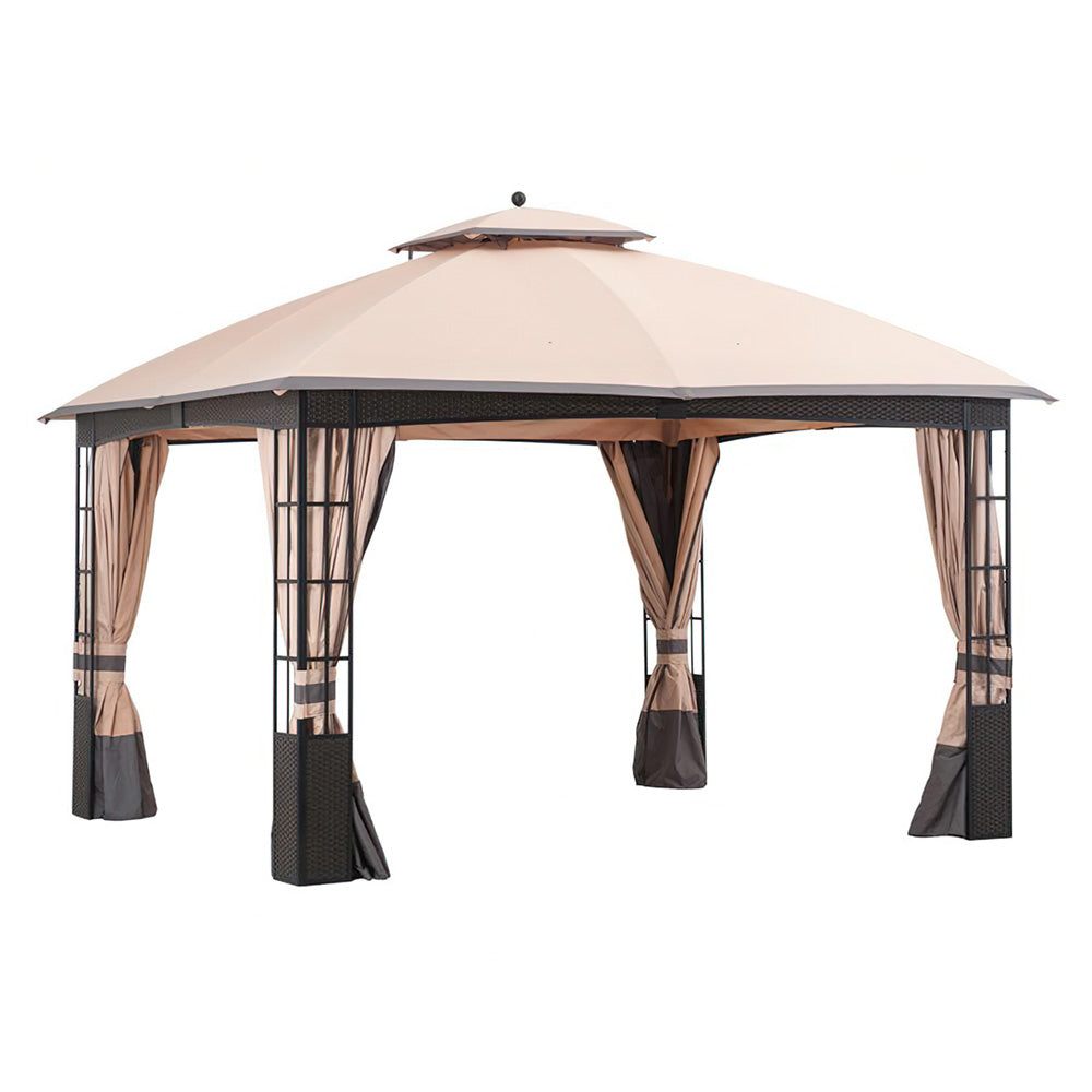SUNJOY Gray Replacement Mosquito Netting For Lakewood Soft Top Gazebo (10X12 Ft) L-GZ1165PST Sold At BigLots.