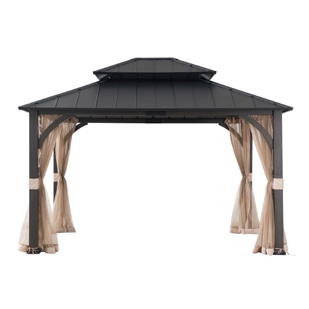 SUNJOY Light Tan Replacement Mosquito Netting For Churchill Hard Top Gazebo (12X14 Ft) A102011920 Sold At BJ's.